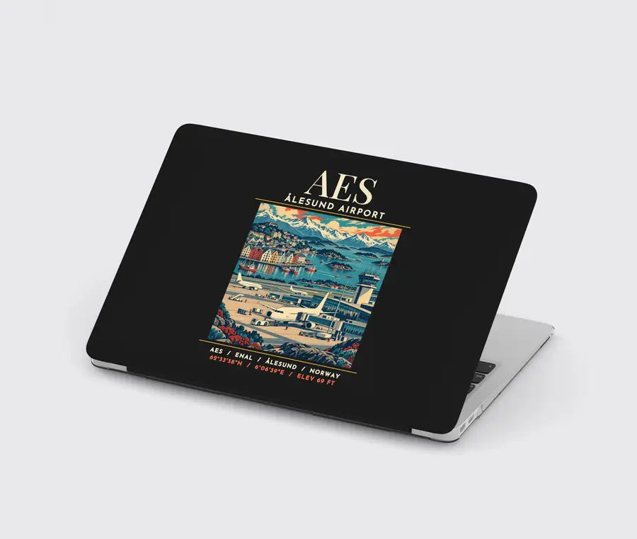 AES - Poster - MacBook Case - Black