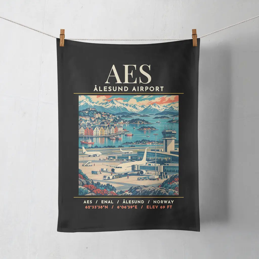AES - Poster - Towel - Black