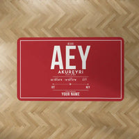 Thumbnail for Akureyri Airport (AEY) Carpets - Carpet Rectangle - ID Tag + Name - Red V2