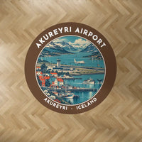 Thumbnail for Akureyri Airport (AEY) Carpets - Carpet Round - Badge - Brown V2