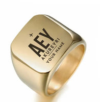 Thumbnail for Akureyri Airport (AEY) Rings - Ring - Golden + Name