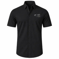 Thumbnail for Akureyri Airport (AEY) Shirts - Short Sleeve Shirt - Front - Black