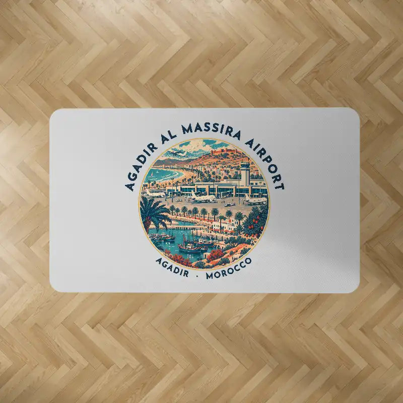 Agadir Al Massira Airport (AGA) Carpets - Carpet Rectangle - Badge - Light Gray