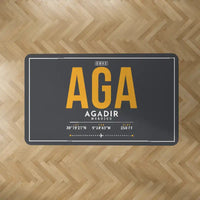 Thumbnail for Agadir Al Massira Airport (AGA) Carpets - Carpet Rectangle - ID Tag - Dark Gray