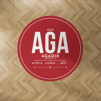 Thumbnail for Agadir Al Massira Airport (AGA) Carpets - Carpet Round - ID Tag - Red