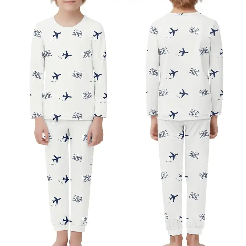 Agadir Al Massira Airport (AGA) Pajamas - Children Pajamas - White