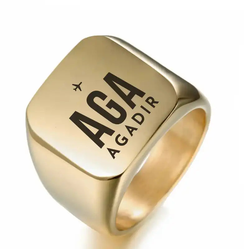Agadir Al Massira Airport (AGA) Rings - Ring - Golden