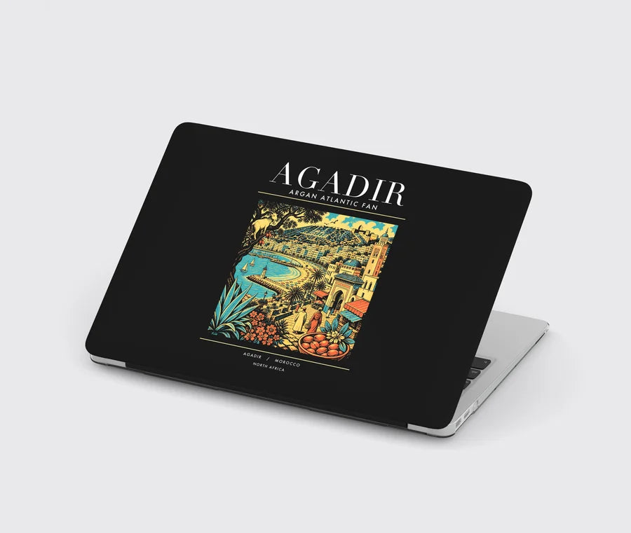 AGADIR - Poster - MacBook Case - Black