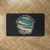 Thumbnail for Ängelholm-Helsingborg Airport (AGH) Carpets - Carpet Rectangle - Badge - Black V2