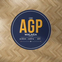 Thumbnail for Malaga-Costa del Sol Airport (AGP) Carpets - Carpet Round - ID Tag - Dark Blue V2