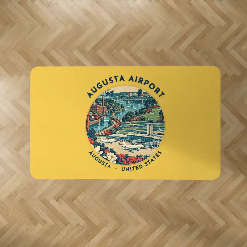Augusta Regional Airport at Bush Field (AGS) Carpets - Carpet Rectangle - Badge - Yellow V2