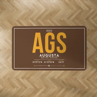 Thumbnail for Augusta Regional Airport at Bush Field (AGS) Carpets - Carpet Rectangle - ID Tag - Brown V2