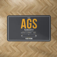 Thumbnail for Augusta Regional Airport at Bush Field (AGS) Carpets - Carpet Rectangle - ID Tag + Name - Dark Gray V2
