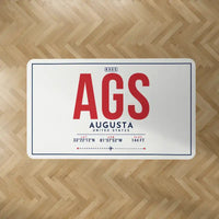 Thumbnail for Augusta Regional Airport at Bush Field (AGS) Carpets - Carpet Rectangle - ID Tag - White V2