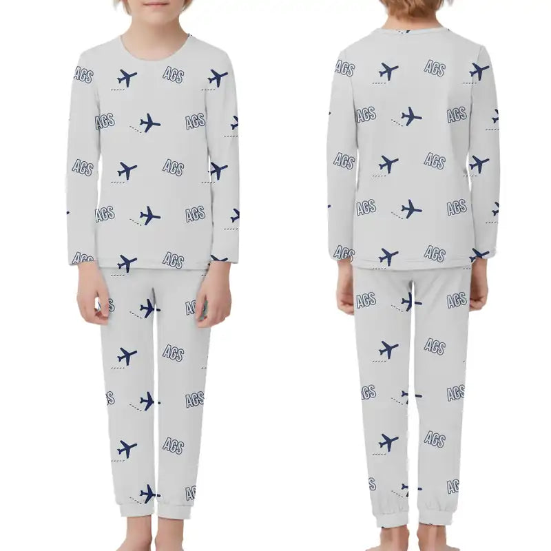 Augusta Regional Airport at Bush Field (AGS) Pajamas - Children Pajamas - Light Gray