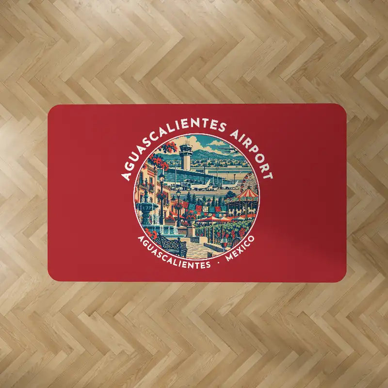 Aguascalientes International Airport (AGU) Carpets - Carpet Rectangle - Badge - Red V2