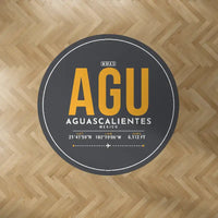 Thumbnail for Aguascalientes International Airport (AGU) Carpets - Carpet Round - ID Tag - Dark Gray