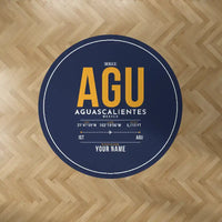 Thumbnail for Aguascalientes International Airport (AGU) Carpets - Carpet Round - ID Tag + Name