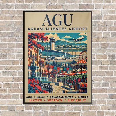 AGU - Poster - Canvas Framed - Beige