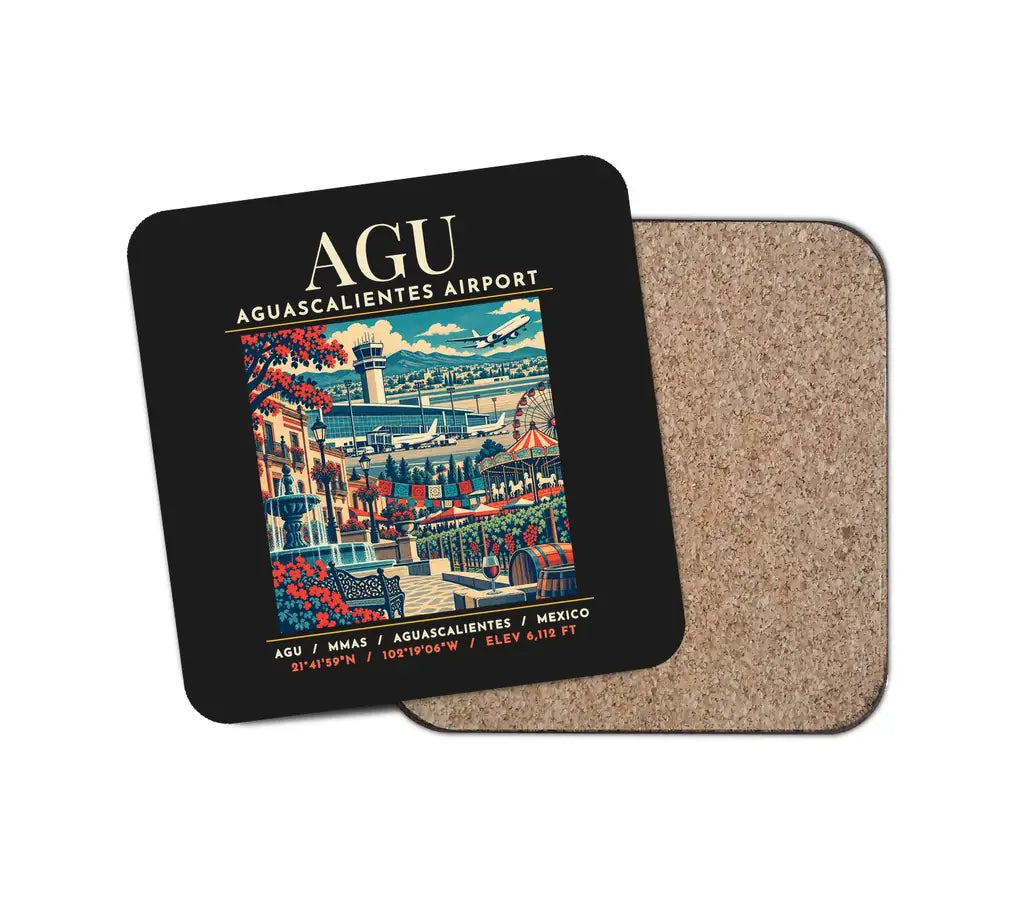 AGU - Poster - Coaster - Black