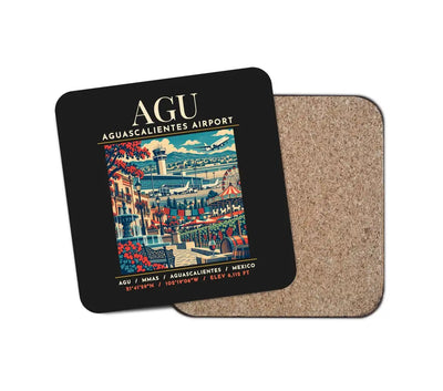 AGU - Poster - Coaster - Black