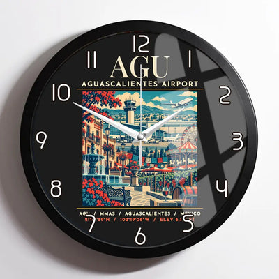 AGU - Poster - Wall Clock Framed - Black