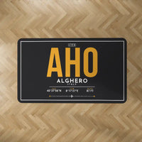 Thumbnail for Alghero–Fertilia Airport (AHO) Carpets - Carpet Rectangle - ID Tag - Black V2
