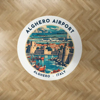 Thumbnail for Alghero–Fertilia Airport (AHO) Carpets - Carpet Round - Badge - White V2