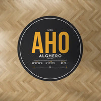 Thumbnail for Alghero–Fertilia Airport (AHO) Carpets - Carpet Round - ID Tag - Black V2