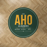 Thumbnail for Alghero–Fertilia Airport (AHO) Carpets - Carpet Round - ID Tag - Dark Green V2