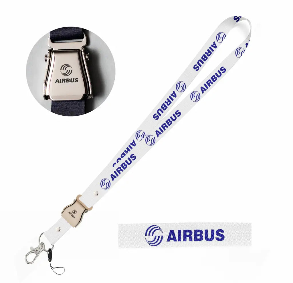 AIRBUS seat belt lanyard - white