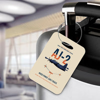 Thumbnail for AJ-2 Savage Tanker design on beige acrylic luggage tags, double-side print