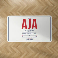Thumbnail for Ajaccio – Napoléon Bonaparte Airport (AJA) Carpets - Carpet Rectangle - ID Tag + Name - White V2
