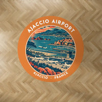 Thumbnail for Ajaccio – Napoléon Bonaparte Airport (AJA) Carpets - Carpet Round - Badge - Orange V2