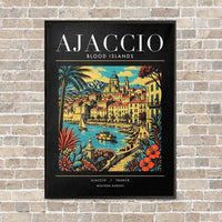 Thumbnail for AJACCIO - Poster - Canvas Framed - Black