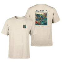 Thumbnail for AKAROA - Poster - Double-Side T-Shirt - Beige