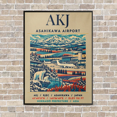 AKJ - Poster - Canvas Framed - Beige