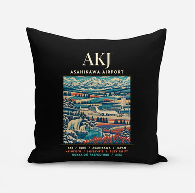 AKJ - Poster - Pillow - Black