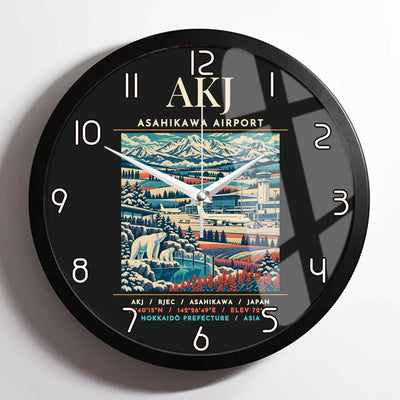 AKJ - Poster - Wall Clock Framed - Black