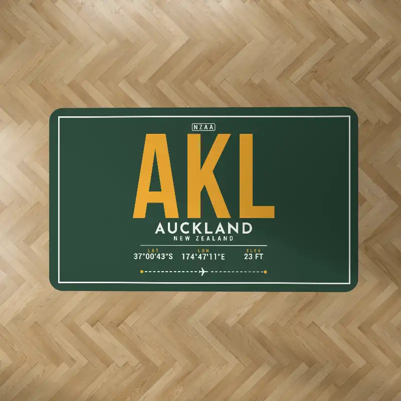 Auckland Airport (AKL) Carpets - Carpet Rectangle - ID Tag - Dark Green V2