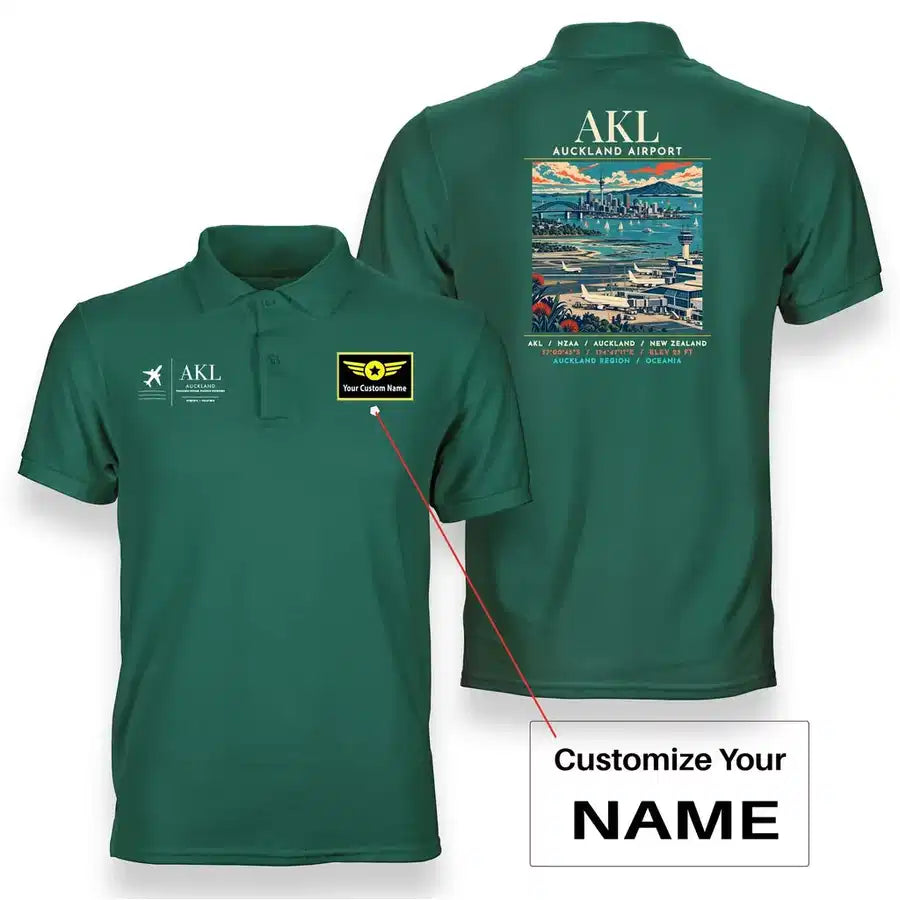 AKL - Poster - Double-Side Polo - Green + Name
