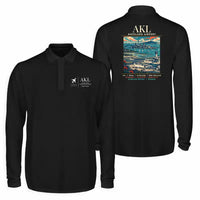 Thumbnail for Auckland Airport (AKL) Premium Polo T-Shirts - Poster - Long Sleeve - Black