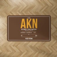 Thumbnail for King Salmon Airport (AKN) Carpets - Carpet Rectangle - ID Tag + Name - Brown V2