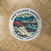 Thumbnail for King Salmon Airport (AKN) Carpets - Carpet Round - Badge - Light Gray V2