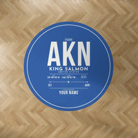 Thumbnail for King Salmon Airport (AKN) Carpets - Carpet Round - ID Tag + Name - Blue V2