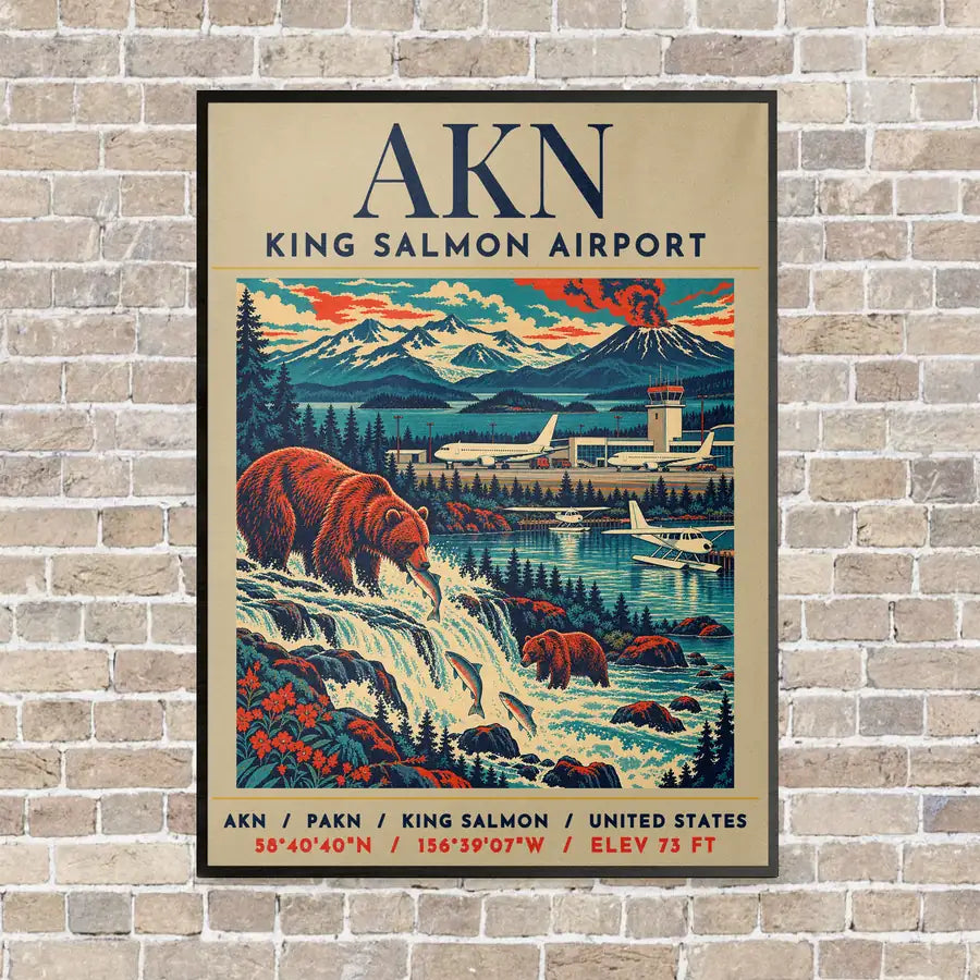 AKN - Poster - Canvas Framed - Beige