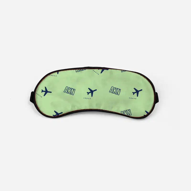 King Salmon Airport (AKN) Sleep Masks - Sleep Mask - Pattern - Light Green