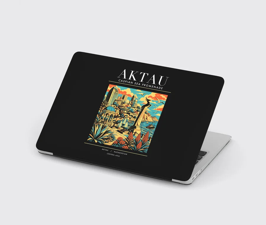 AKTAU - Poster - MacBook Case - Black