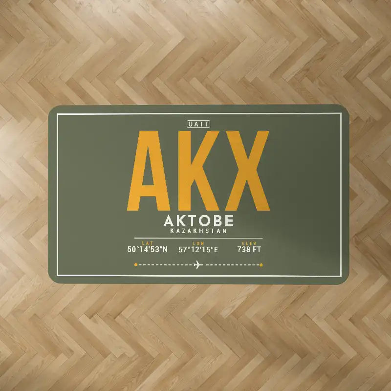 Aktobe Airport (AKX) Carpets - Carpet Rectangle - ID Tag - Green Army V2