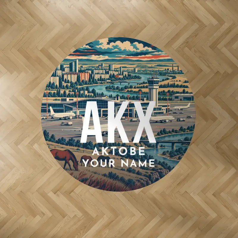 Aktobe Airport (AKX) Carpets - Carpet Round - Scene + Name V2